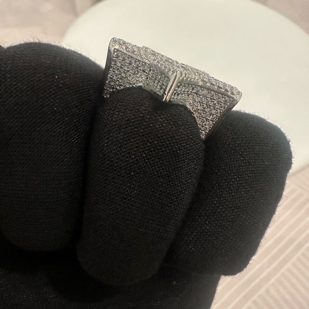 925 Sterling Silver Star Ring Size 7 Minimalist Pinky Ring Solid Silver - Picture 3 of 3